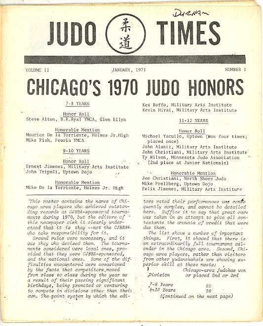 01/71 Judo Times